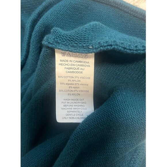 Michael Kors Teal Tunic-length Sweater, Size Medium - Picture 9 of 9
